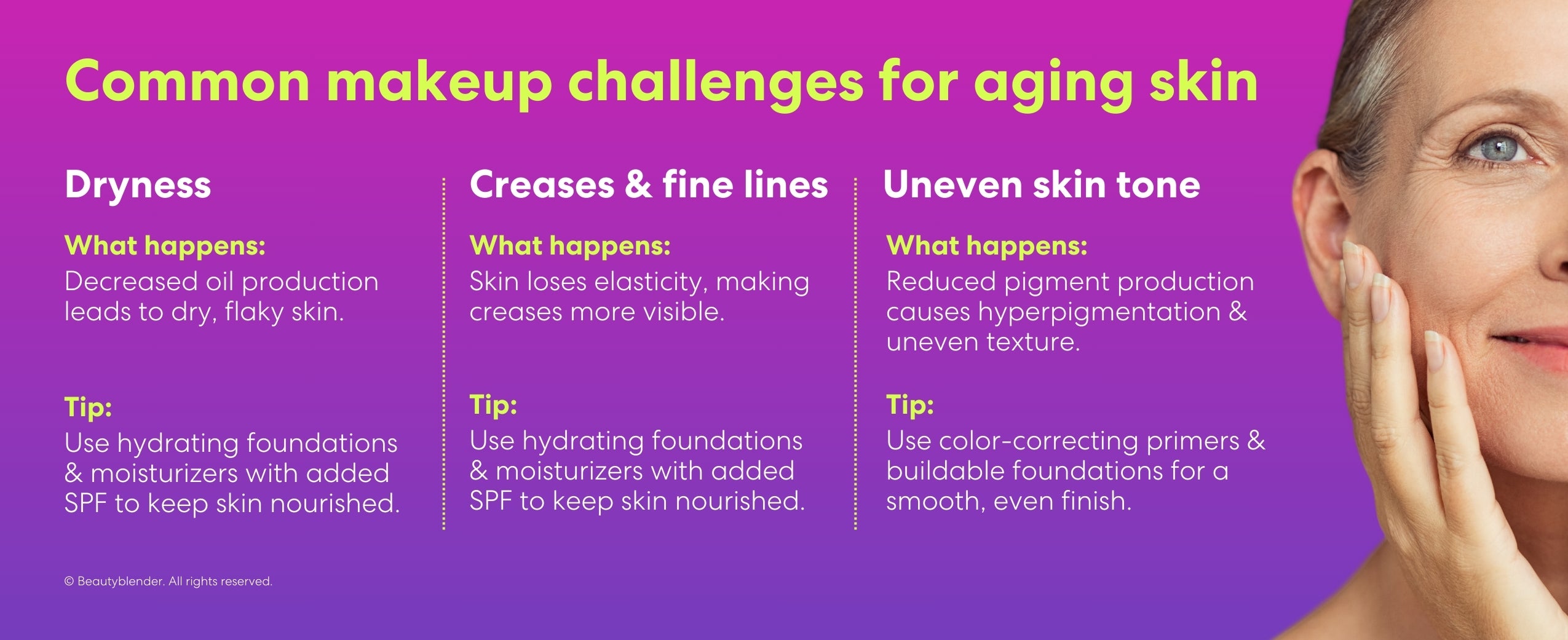 Common makeup challenges for aging skin