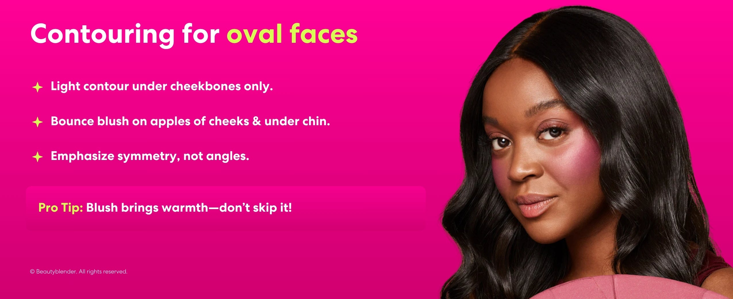 How to contour an oval shape of a face?