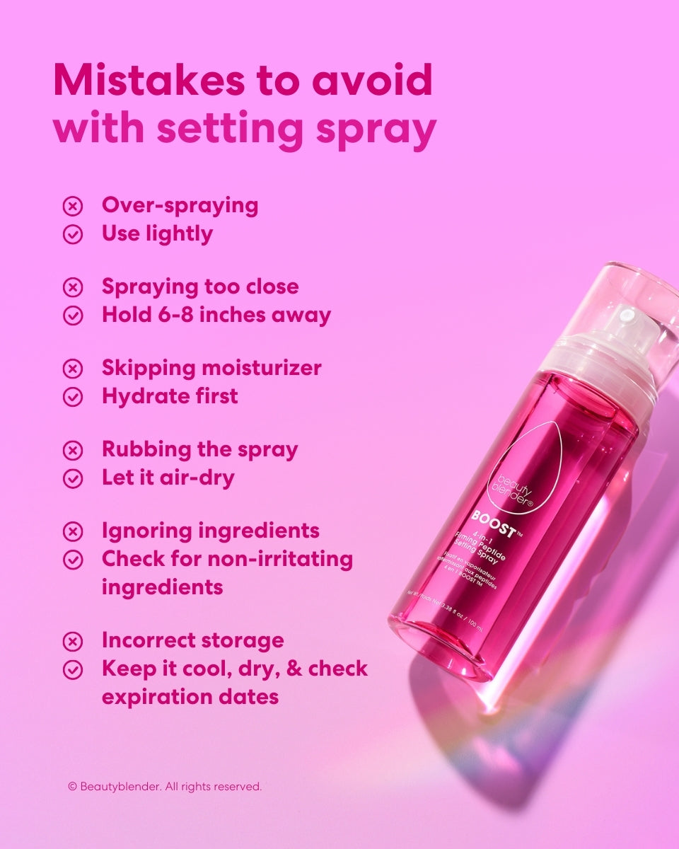 Mistakes to avoid with setting spray