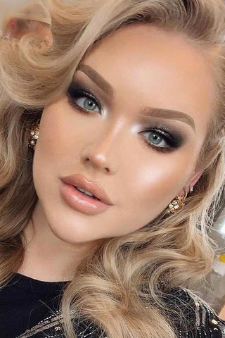 Smokey Eyes and nude Lips