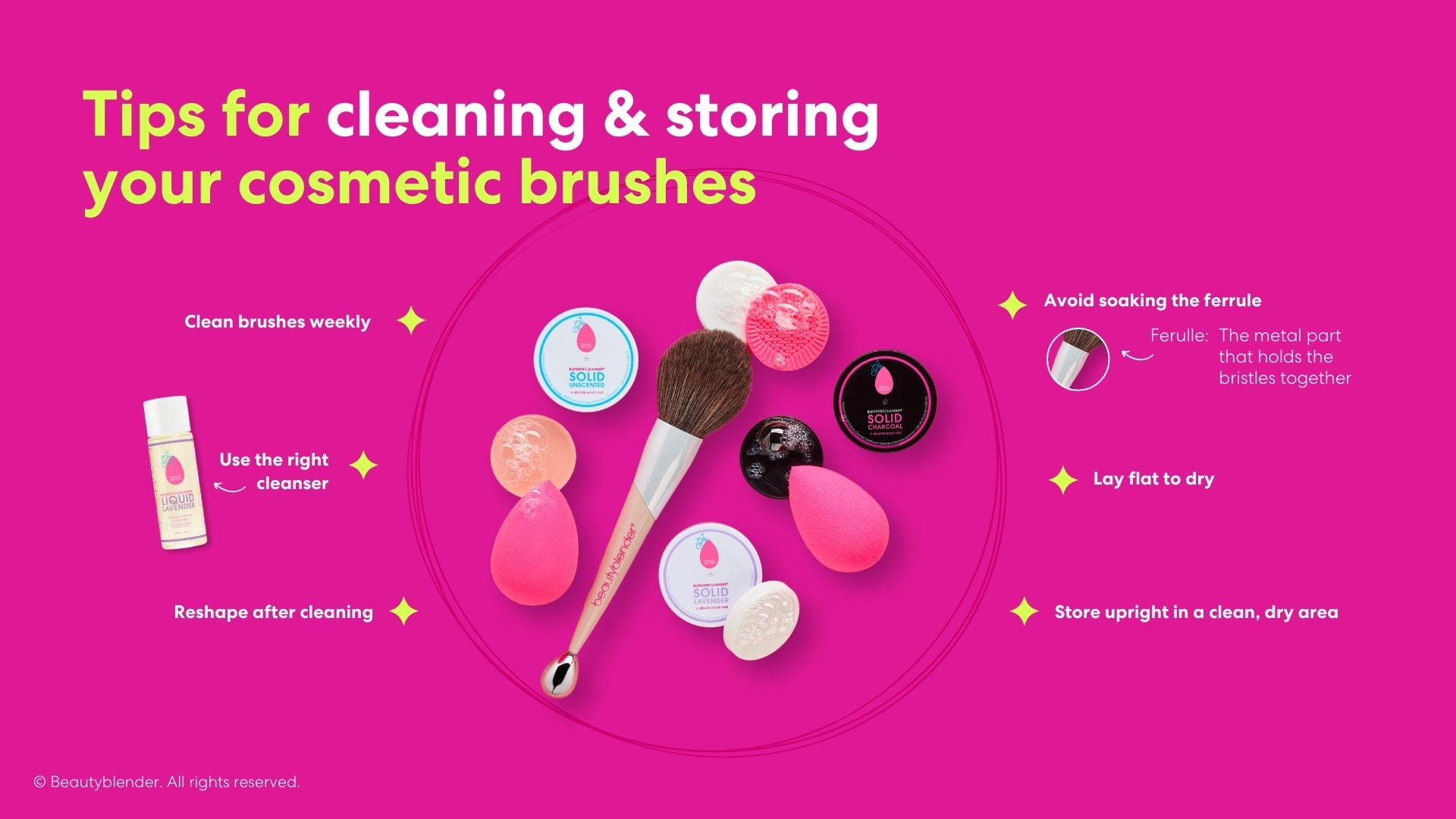 Tips for Cleaning &  Storing your Cosmetics Brushes